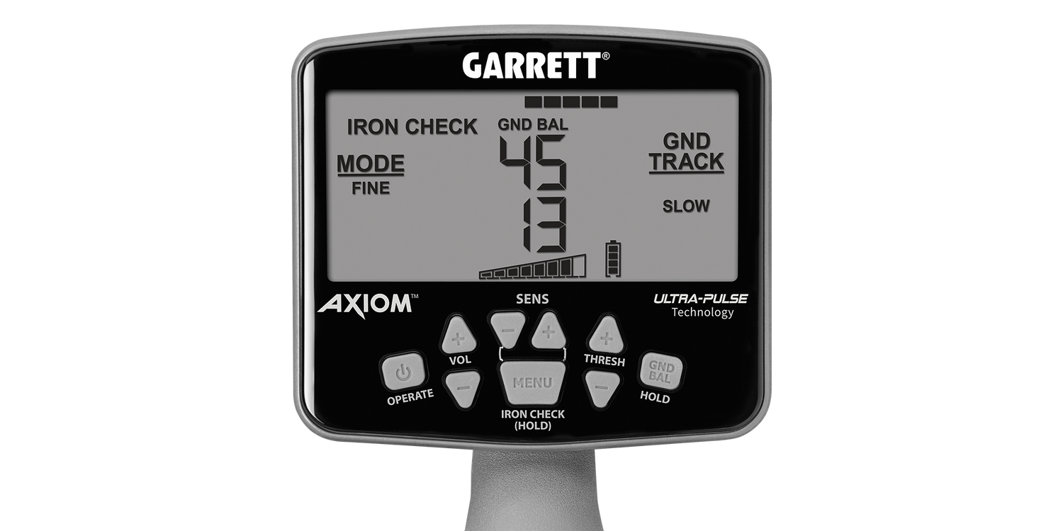 Garrett Axiom Pulse Inductive Metal Detector With 2 Coils and MS-3 Wireless Headphones