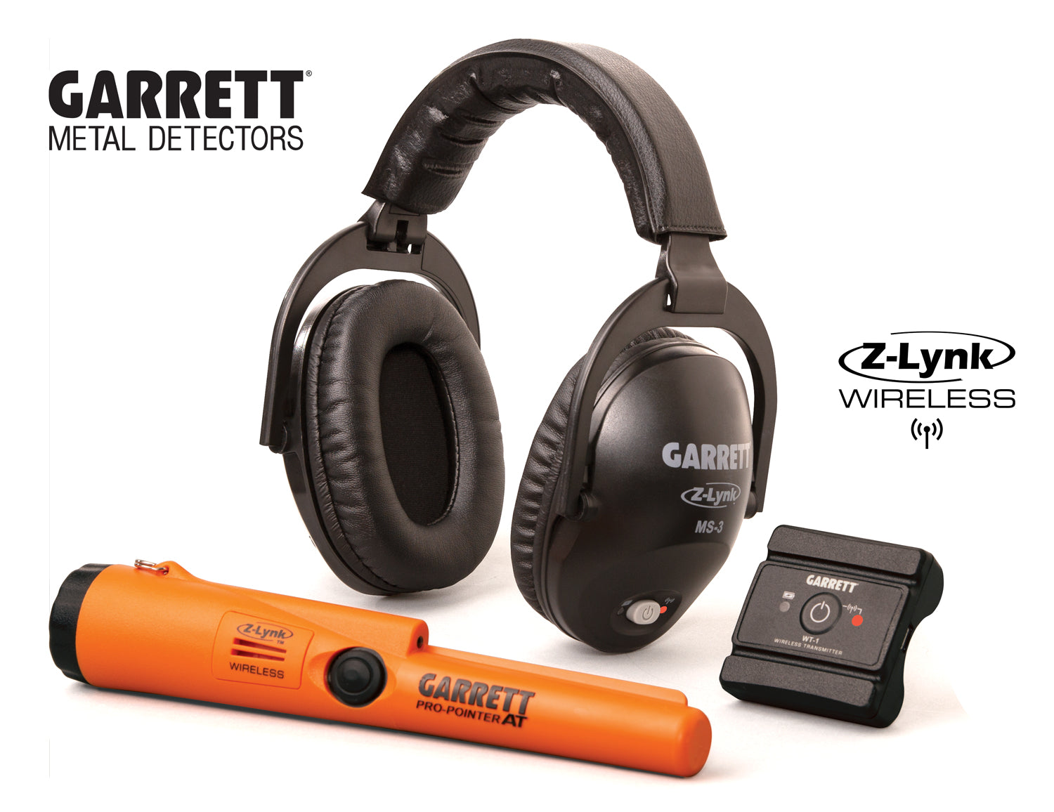 Garrett Z-Lynk Wireless System MS-3 Headphones. Propointer AT Z-Lynk