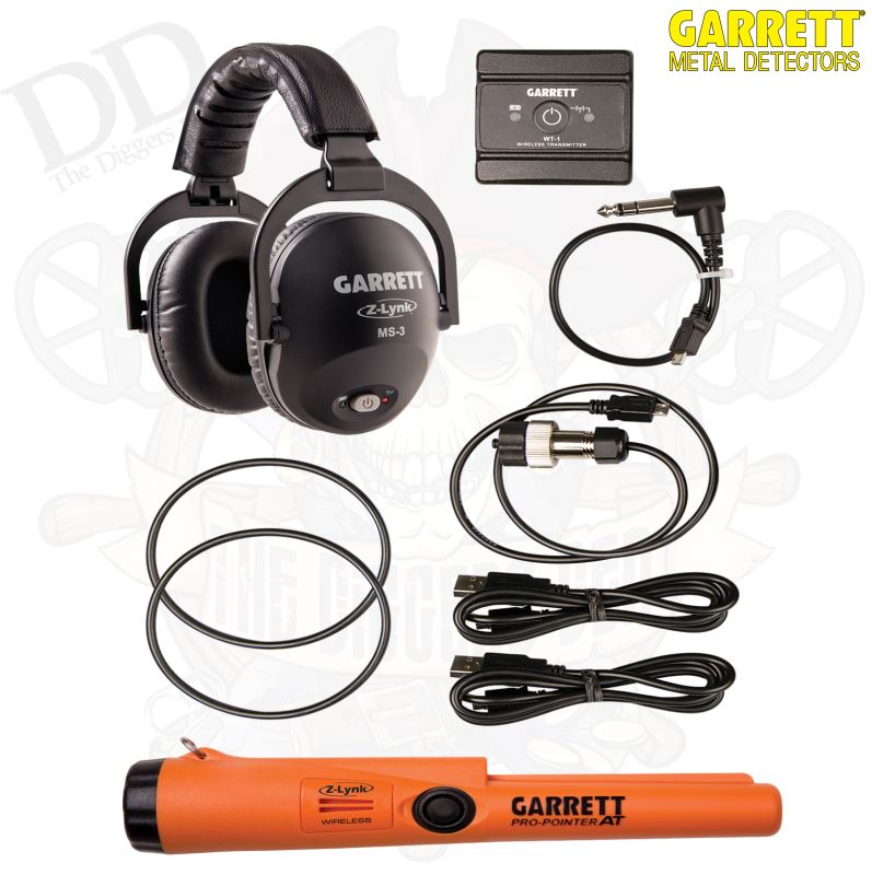 Garrett Z-Lynk Wireless System MS-3 Headphones. Propointer AT Z-Lynk