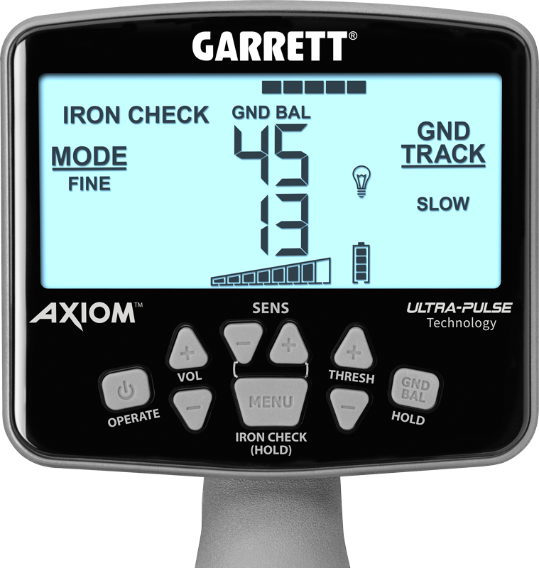 Garrett Axiom Pulse Inductive Metal Detector With 2 Coils and MS-3 Wireless Headphones