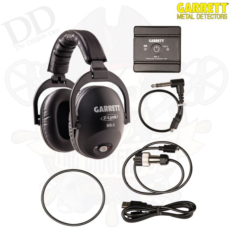 Garrett MS-3 Z-Lynk Wireless Headphone KIT For Metal Detectors 1627720