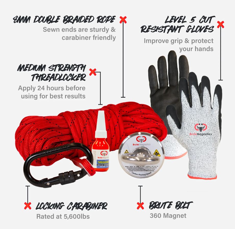 Brute Bolt 800lb 360° Magnet Bundle