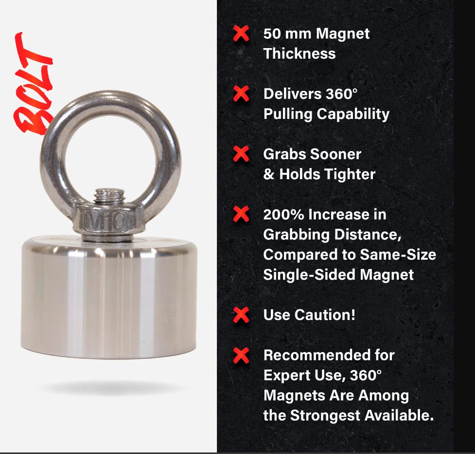 Brute Bolt 800lb 360° Magnet Bundle