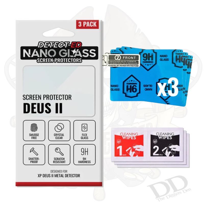 Detect-Ed Nano Glass Screen Protectors For XP Deus II Detectors