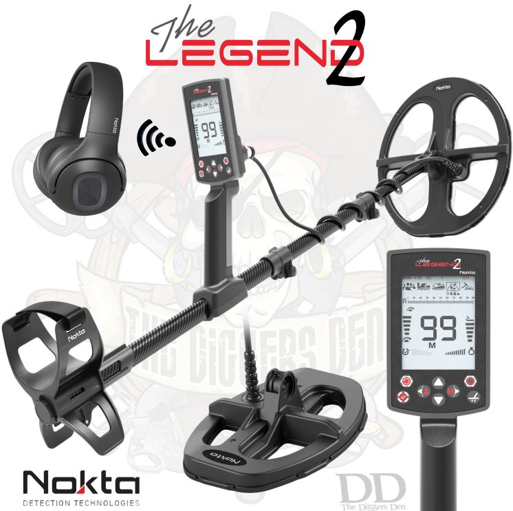NEW!! LEGEND 2 MULTI-FREQUENCY WATERPROOF METAL DETECTOR WITH 2 COILS