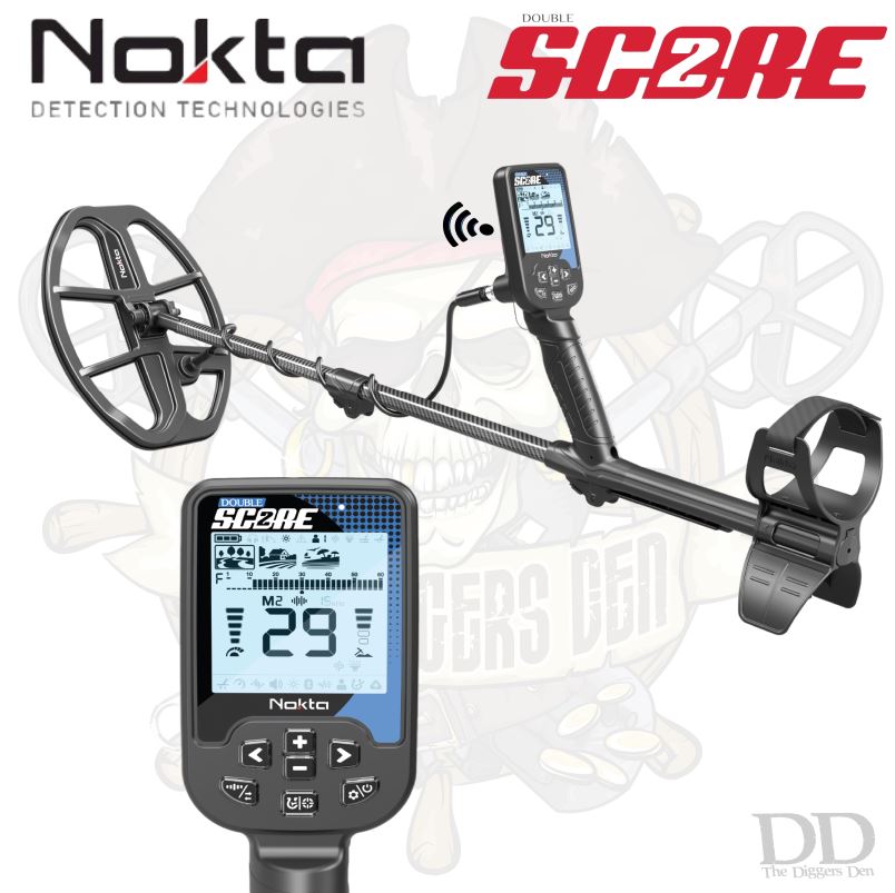 SCORE 2 MULTI-FREQUENCY WATERPROOF METAL DETECTOR WITH 12X9 COIL