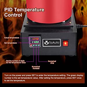 TOAUTO 3KG ELECTRIC METAL MELTING FURNACE KIT