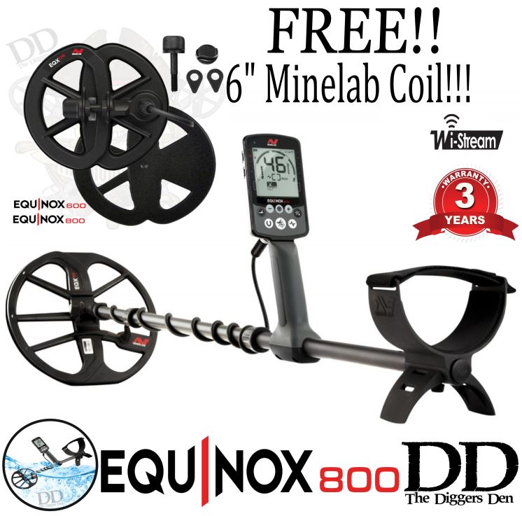 Equinox 800 Multifrequency Detector And FREE 6