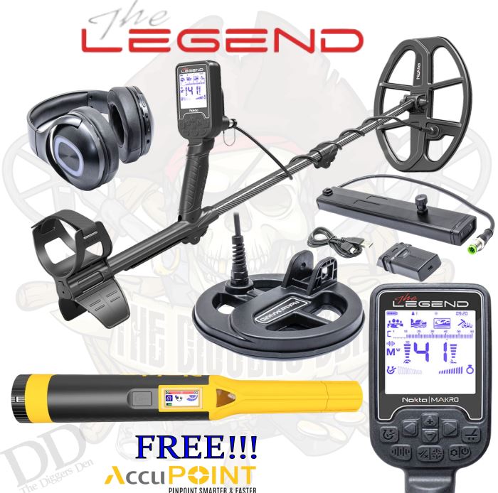 LEGEND PRO-PACK MULTI-FREQUENCY WATERPROOF METAL DETECTOR * FREE ACCUPOINT