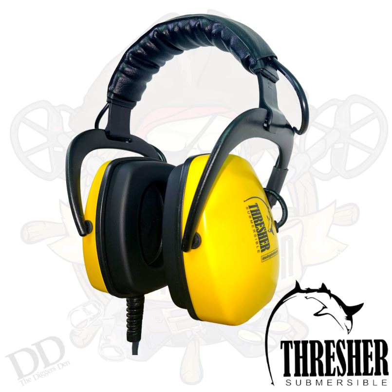 Thresher Waterproof Headphones For Equinox, Manticore, Legend, Garrett AT, Deus 2, Simplex, X-Terra, Score