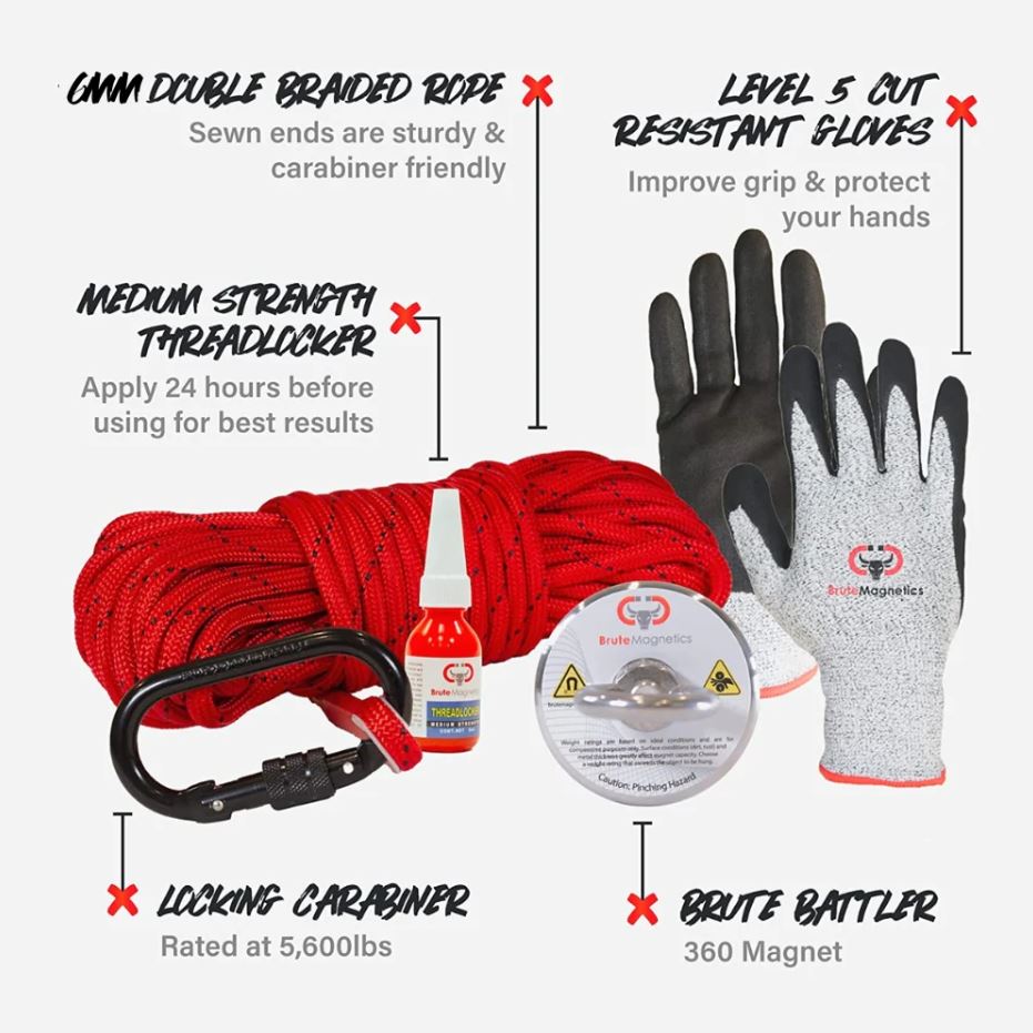 Brute Battler 1500lb 360° Magnet Bundle – The Diggers Den LLC