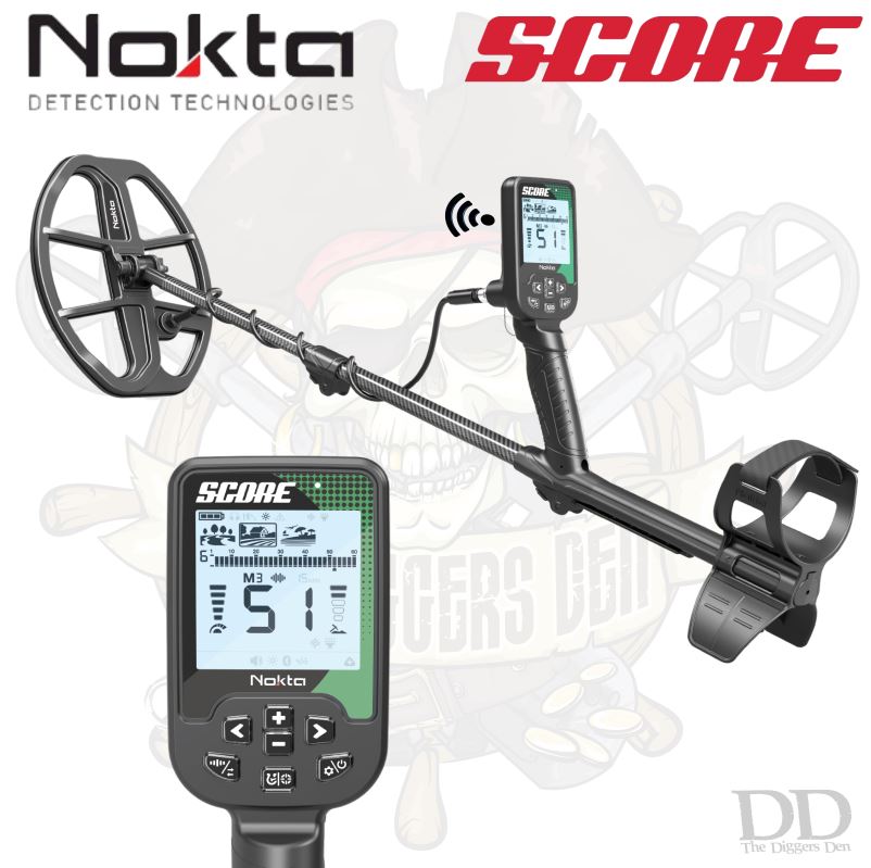SCORE MULTI-FREQUENCY WATERPROOF METAL DETECTOR WITH 12X9 COIL