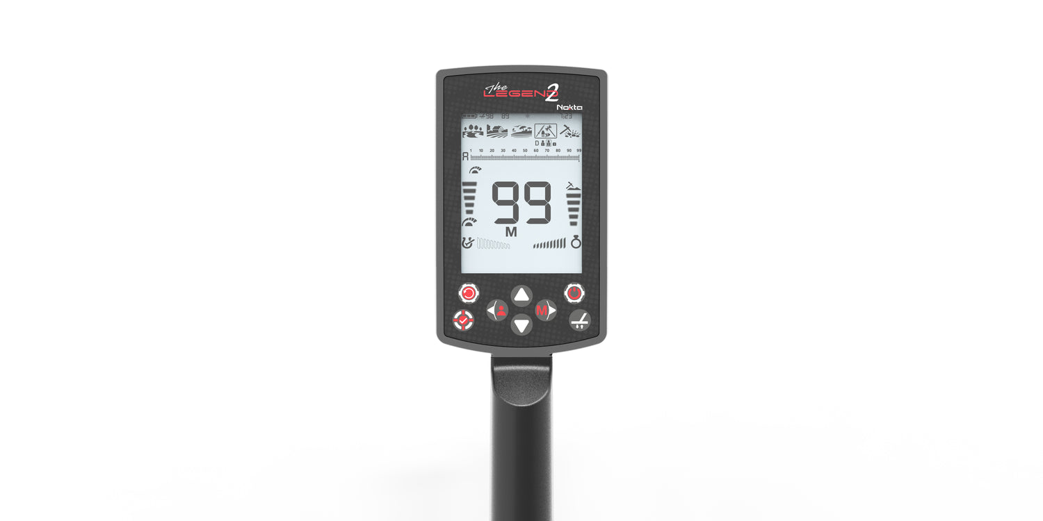 NEW!! LEGEND 2 MULTI-FREQUENCY WATERPROOF METAL DETECTOR WITH 2 COILS
